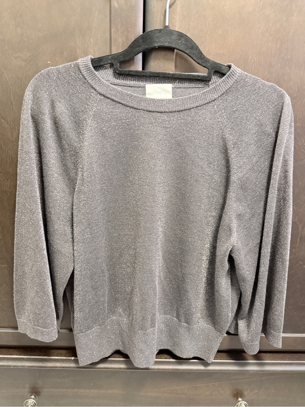H&M Sparkle Gray Crewneck Sweater